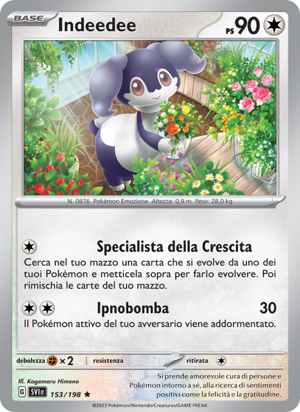 Indeedee 153/258 — Scarlet & Violet (Italian Pokémon TCG card)