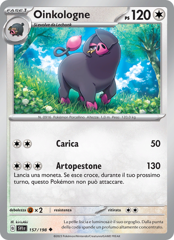 Oinkologne 157/258 — Scarlet & Violet (Italian Pokémon TCG card)