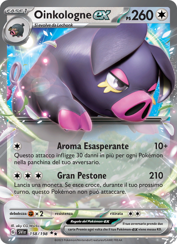 Oinkologne-ex 158/258 — Scarlet & Violet (Italian Pokémon TCG card)