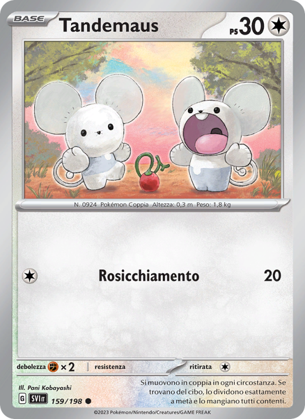 Tandemaus 159/258 — Scarlet & Violet (Italian Pokémon TCG card)