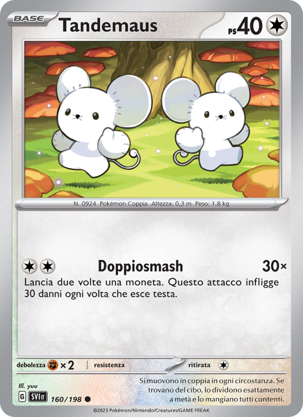 Tandemaus 160/258 — Scarlet & Violet (Italian Pokémon TCG card)