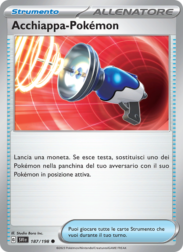 Acchiappa-Pokémon 187/258 — Scarlet & Violet (Italian Pokémon TCG card)