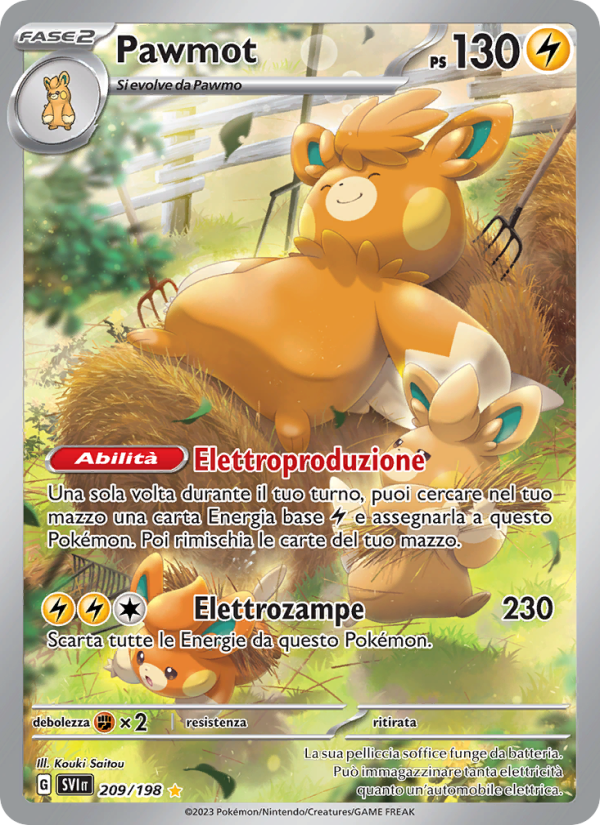 Pawmot 209/258 — Scarlet & Violet (Italian Pokémon TCG card)