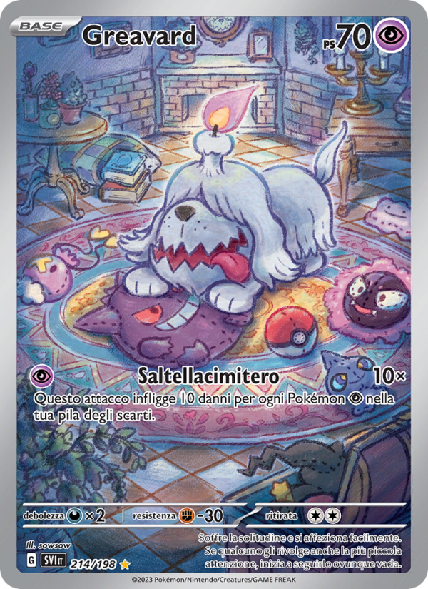 Greavard 214/258 — Scarlet & Violet (Italian Pokémon TCG card)