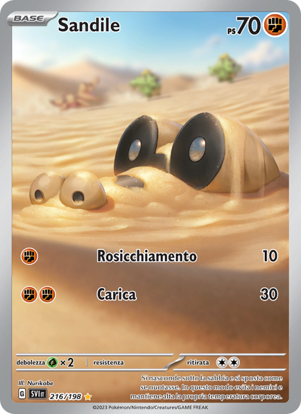 Sandile 216/258 — Scarlet & Violet (Italian Pokémon TCG card)