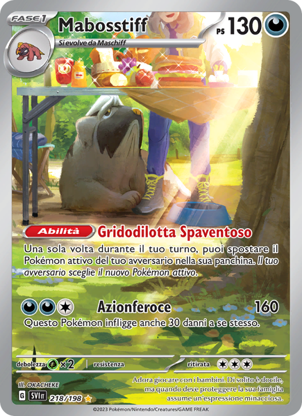 Mabosstiff 218/258 — Scarlet & Violet (Italian Pokémon TCG card)