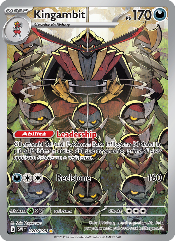 Kingambit 220/258 — Scarlet & Violet (Italian Pokémon TCG card)