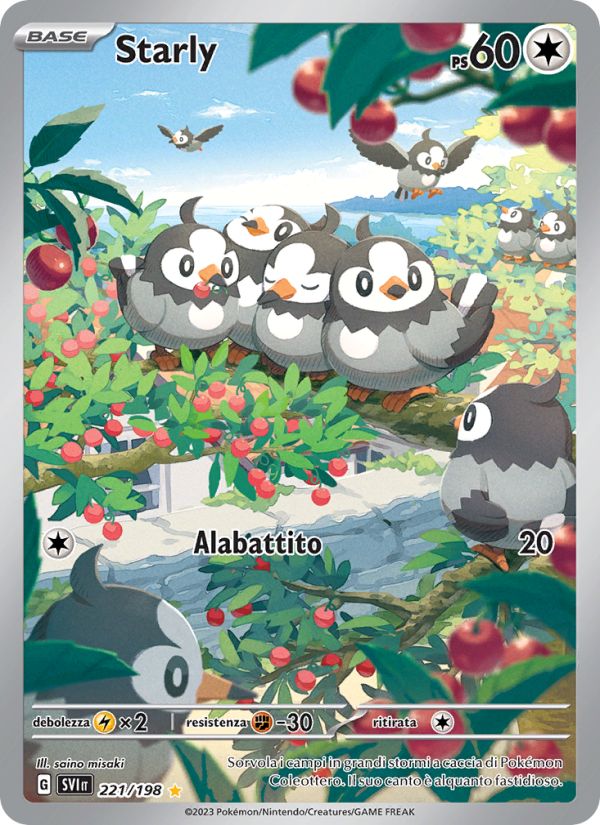 Starly 221/258 — Scarlet & Violet (Italian Pokémon TCG card)