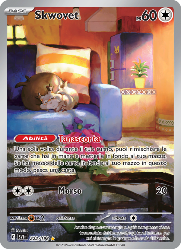 Skwovet 222/258 — Scarlet & Violet (Italian Pokémon TCG card)