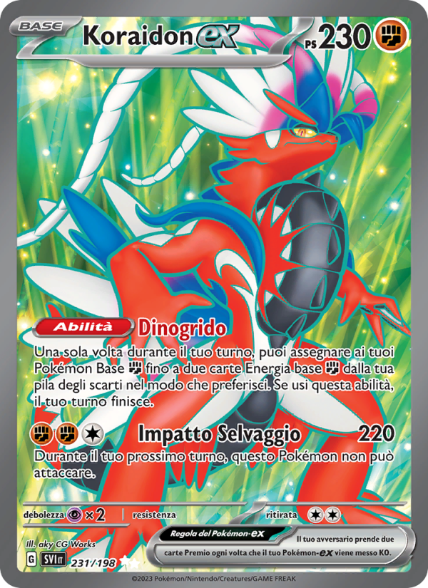 Koraidon-ex 231/258 — Scarlet & Violet (Italian Pokémon TCG card)