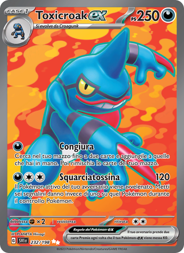 Toxicroak-ex 232/258 — Scarlet & Violet (Italian Pokémon TCG card)