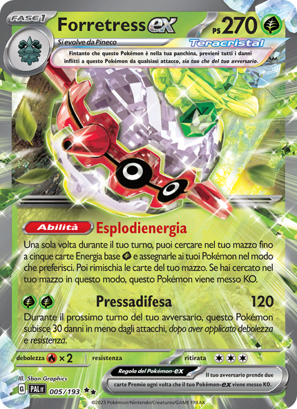 Forretress-ex 005/279 — Paldea Evolved (Italian Pokémon TCG card)