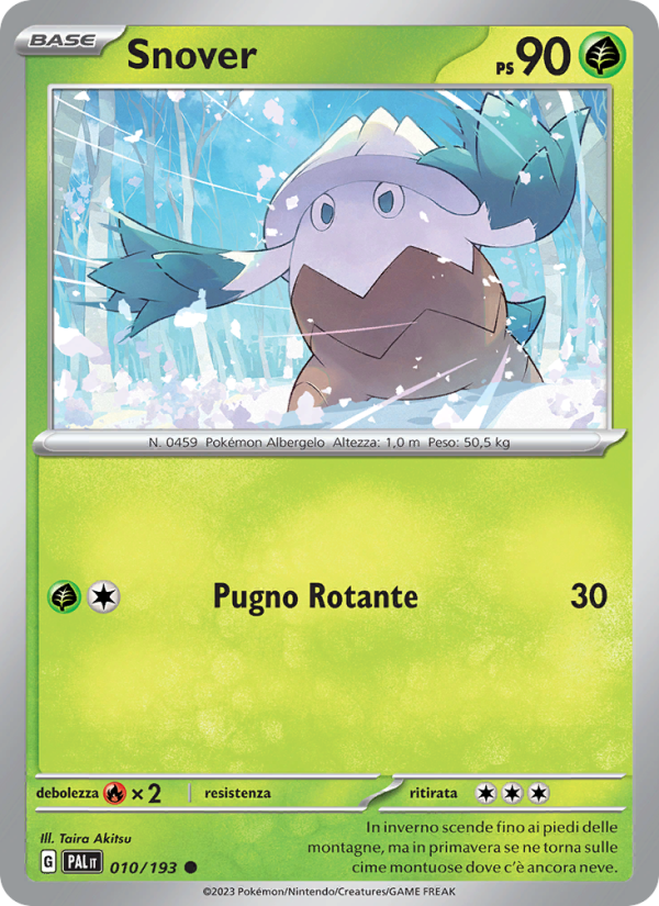 Snover 010/279 — Paldea Evolved (Italian Pokémon TCG card)