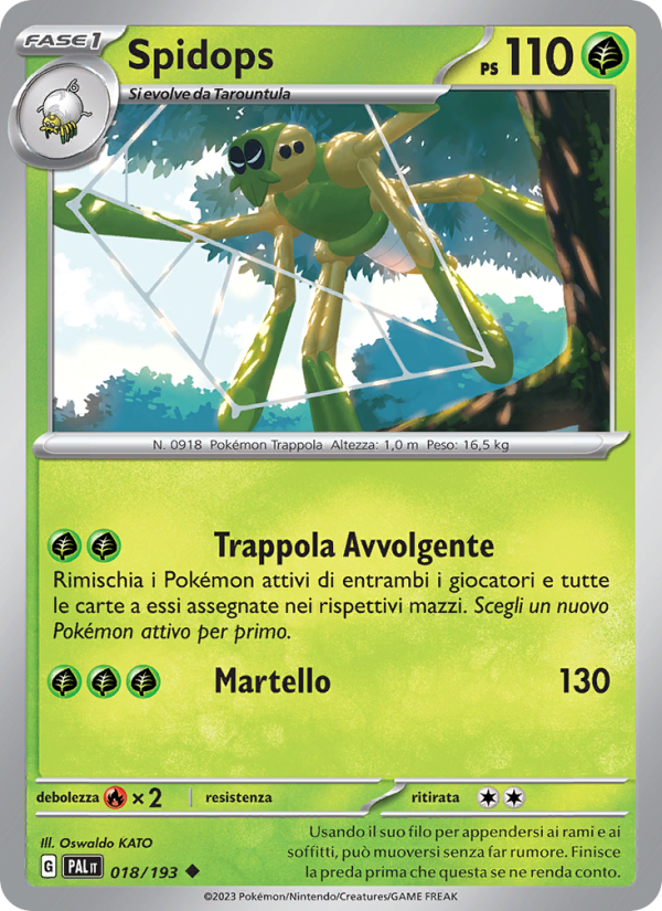 Spidops 018/279 — Paldea Evolved (Italian Pokémon TCG card)