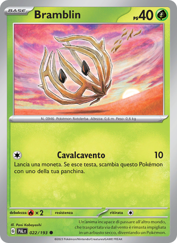 Bramblin 022/279 — Paldea Evolved (Italian Pokémon TCG card)