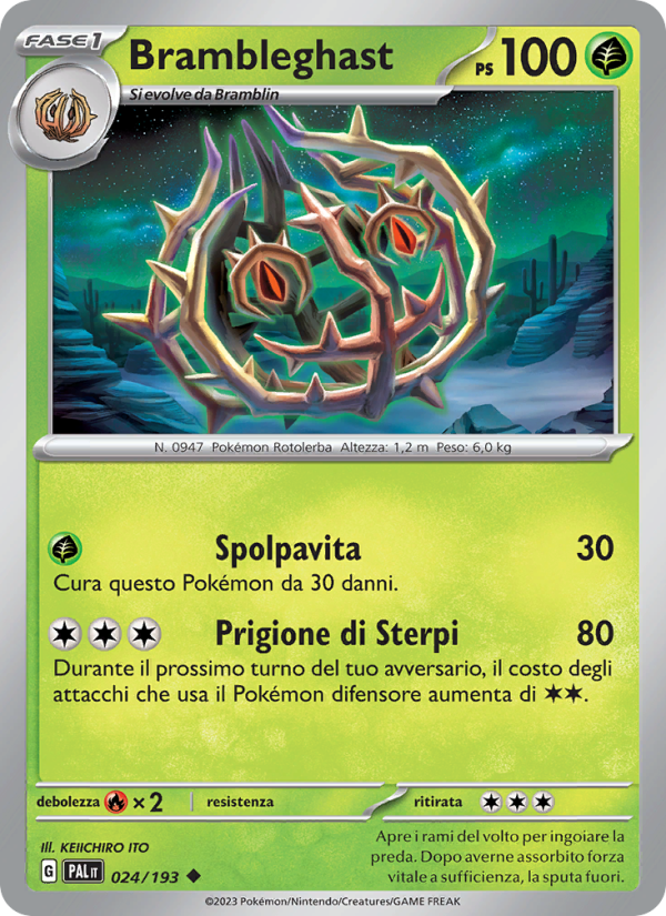 Brambleghast 024/279 — Paldea Evolved (Italian Pokémon TCG card)