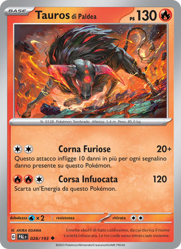 Tauros di Paldea 028/279 — Paldea Evolved (Italian Pokémon TCG card)