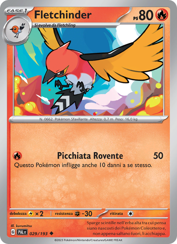 Fletchinder 029/279 — Paldea Evolved (Italian Pokémon TCG card)