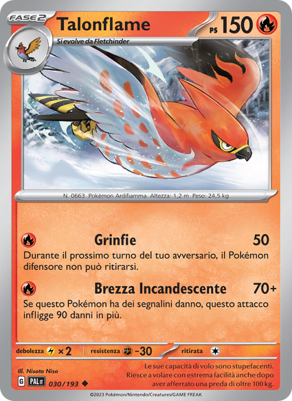 Talonflame 030/279 — Paldea Evolved (Italian Pokémon TCG card)