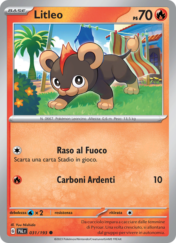 Litleo 031/279 — Paldea Evolved (Italian Pokémon TCG card)