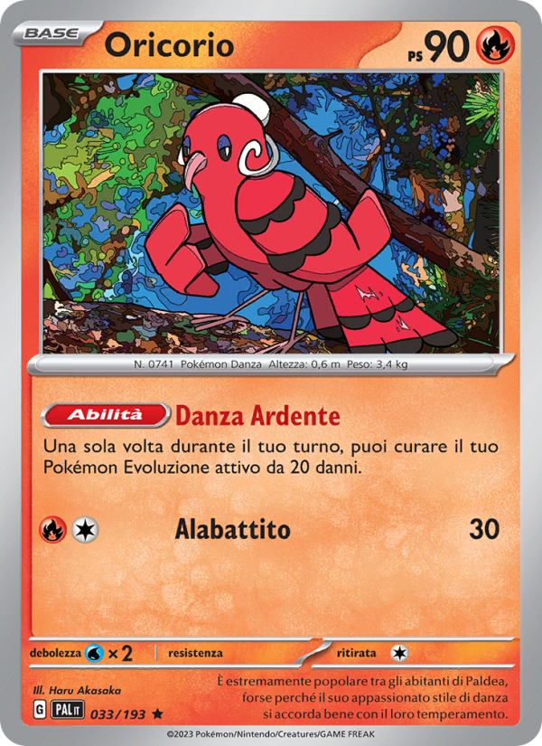 Oricorio 033/279 — Paldea Evolved (Italian Pokémon TCG card)