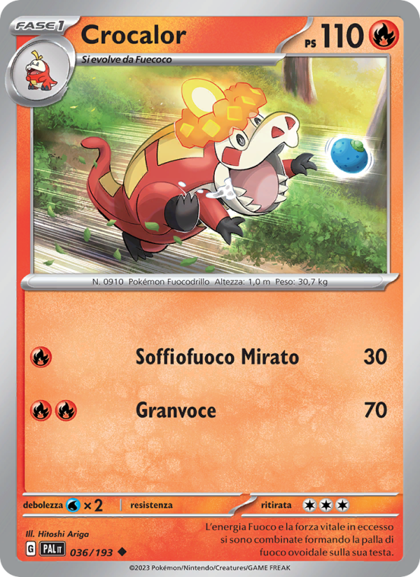 Crocalor 036/279 — Paldea Evolved (Italian Pokémon TCG card)