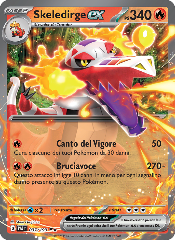 Skeledirge-ex 037/279 — Paldea Evolved (Italian Pokémon TCG card)