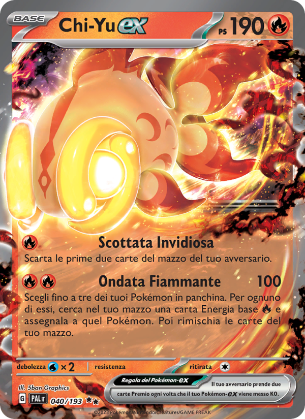 Chi-Yu-ex 040/279 — Paldea Evolved (Italian Pokémon TCG card)