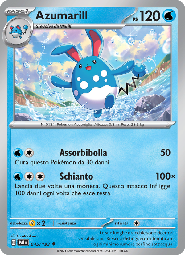 Azumarill 045/279 — Paldea Evolved (Italian Pokémon TCG card)
