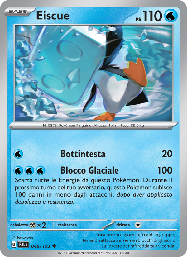 Eiscue 048/279 — Paldea Evolved (Italian Pokémon TCG card)