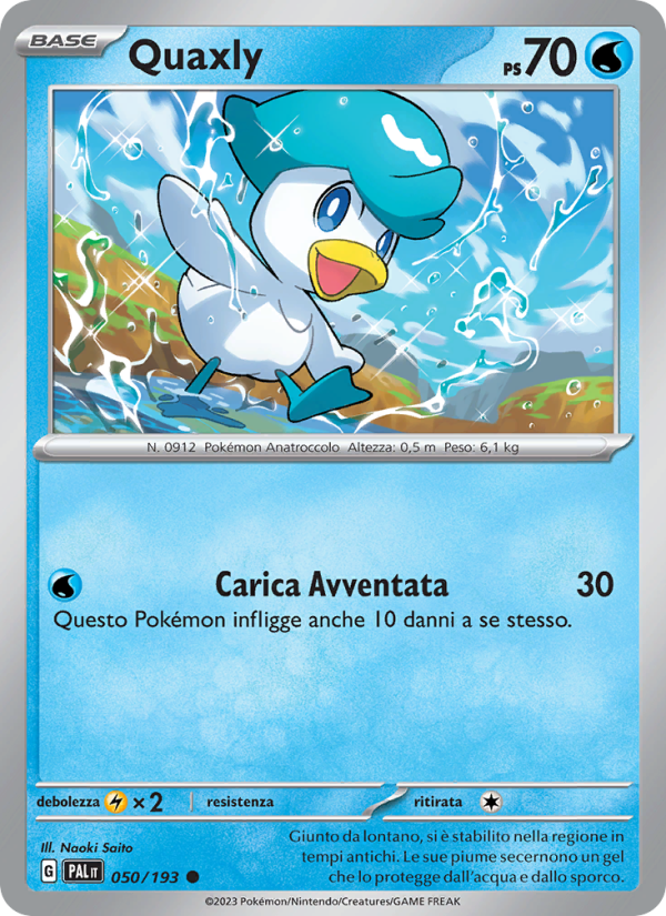 Quaxly 050/279 — Paldea Evolved (Italian Pokémon TCG card)