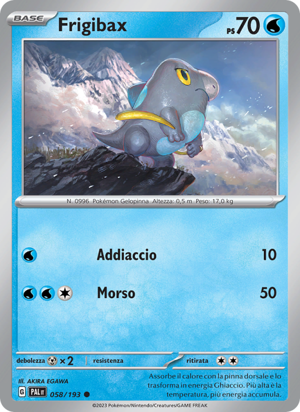 Frigibax 058/279 — Paldea Evolved (Italian Pokémon TCG card)