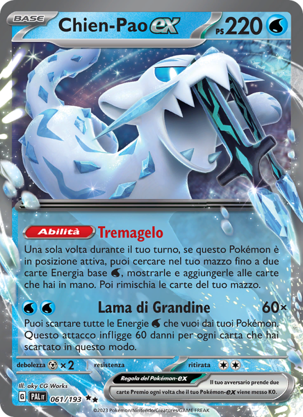 Chien-Pao-ex 061/279 — Paldea Evolved (Italian Pokémon TCG card)