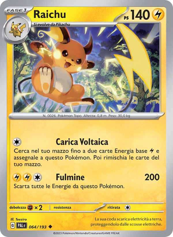 Raichu 064/279 — Paldea Evolved (Italian Pokémon TCG card)
