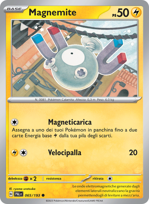 Magnemite 065/279 — Paldea Evolved (Italian Pokémon TCG card)
