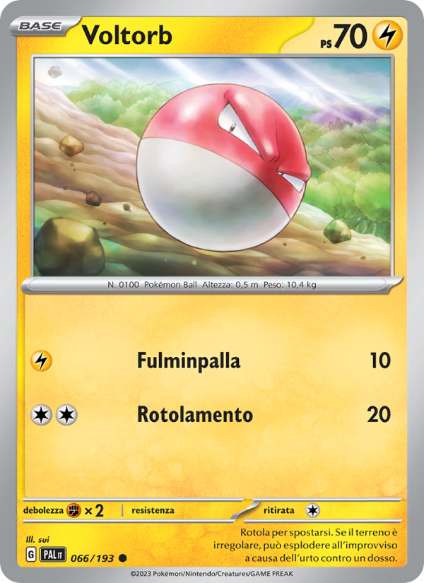 Voltorb 066/279 — Paldea Evolved (Italian Pokémon TCG card)