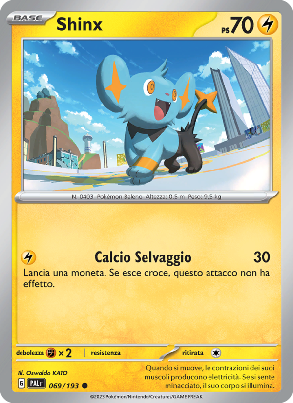 Shinx 069/279 — Paldea Evolved (Italian Pokémon TCG card)
