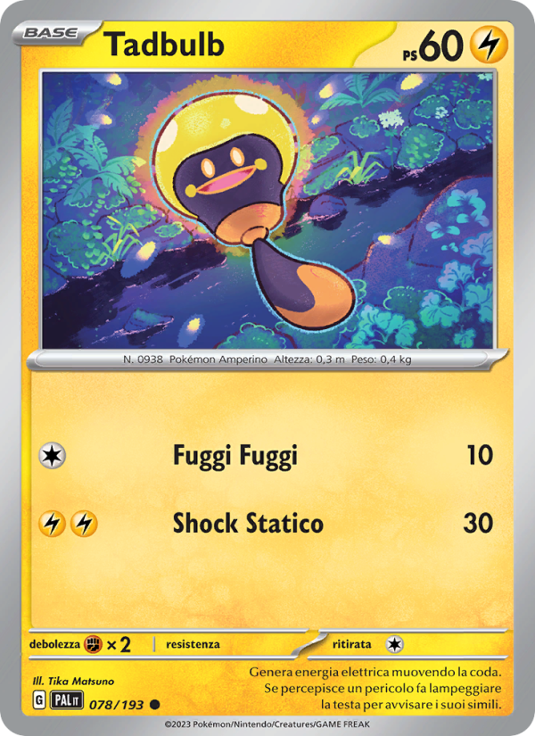 Tadbulb 078/279 — Paldea Evolved (Italian Pokémon TCG card)