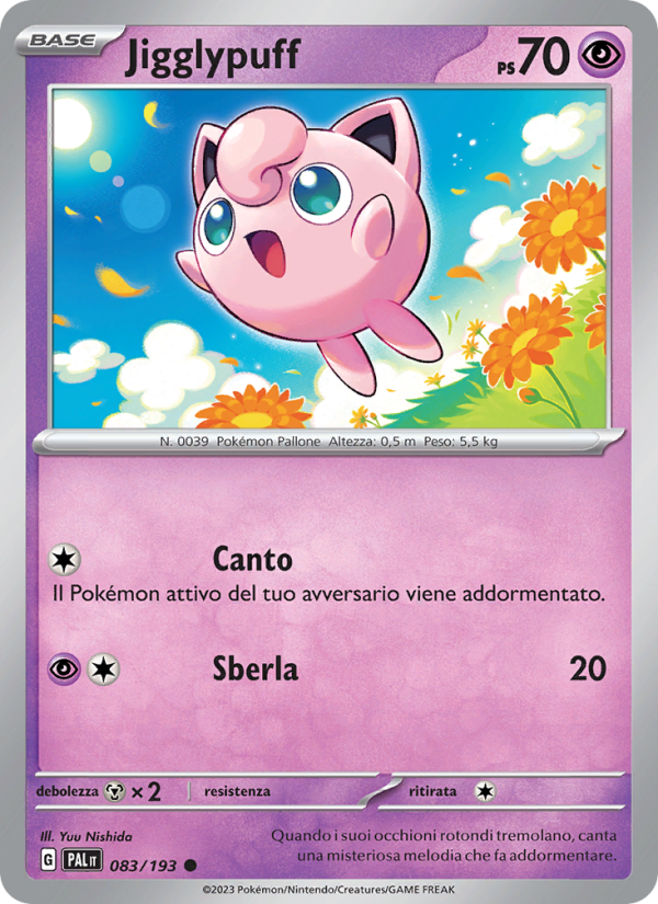 Jigglypuff 083/279 — Paldea Evolved (Italian Pokémon TCG card)