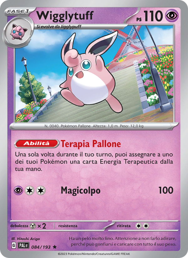 Wigglytuff 084/279 — Paldea Evolved (Italian Pokémon TCG card)