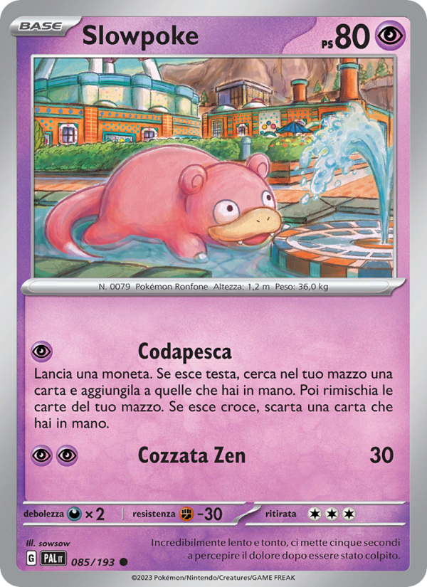 Slowpoke 085/279 — Paldea Evolved (Italian Pokémon TCG card)