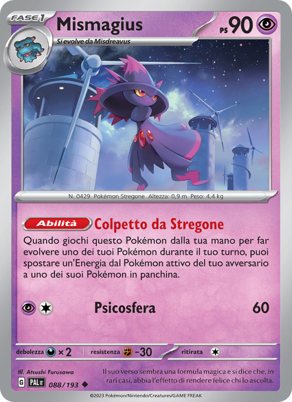 Mismagius 088/279 — Paldea Evolved (Italian Pokémon TCG card)