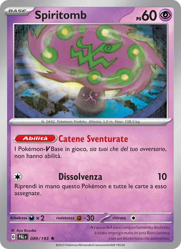 Spiritomb 089/279 — Paldea Evolved (Italian Pokémon TCG card)
