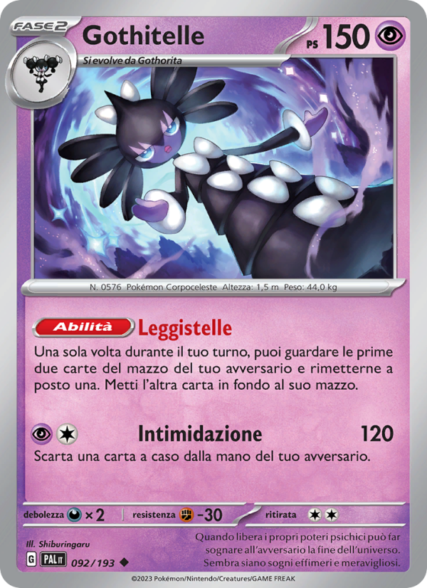 Gothitelle 092/279 — Paldea Evolved (Italian Pokémon TCG card)