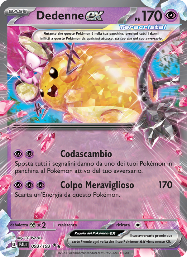 Dedenne-ex 093/279 — Paldea Evolved (Italian Pokémon TCG card)