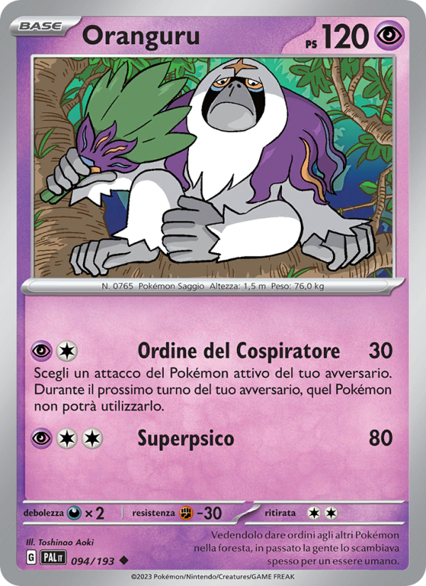 Oranguru 094/279 — Paldea Evolved (Italian Pokémon TCG card)