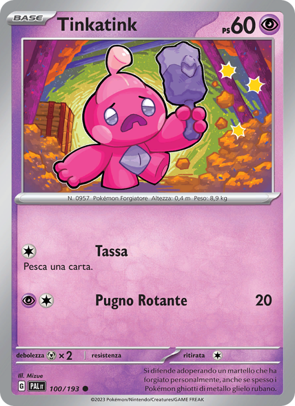 Tinkatink 100/279 — Paldea Evolved (Italian Pokémon TCG card)
