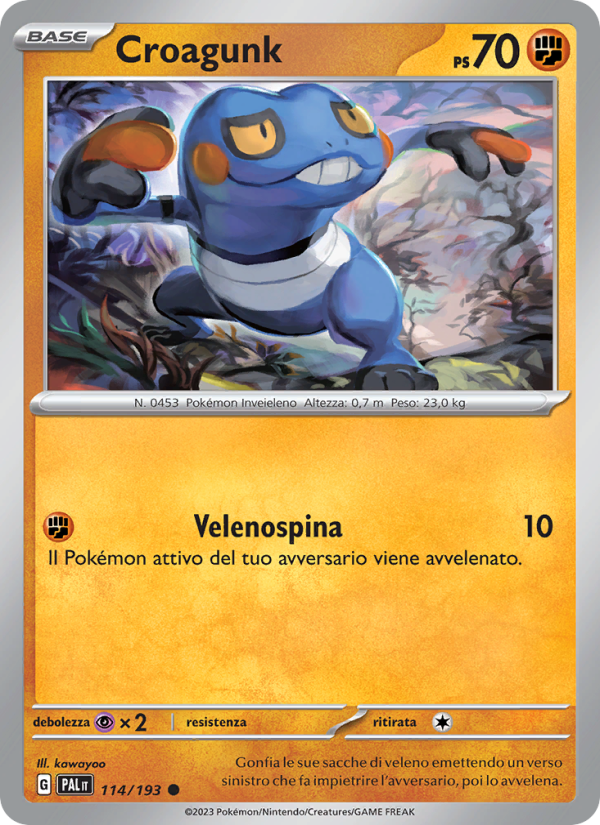 Croagunk 114/279 — Paldea Evolved (Italian Pokémon TCG card)