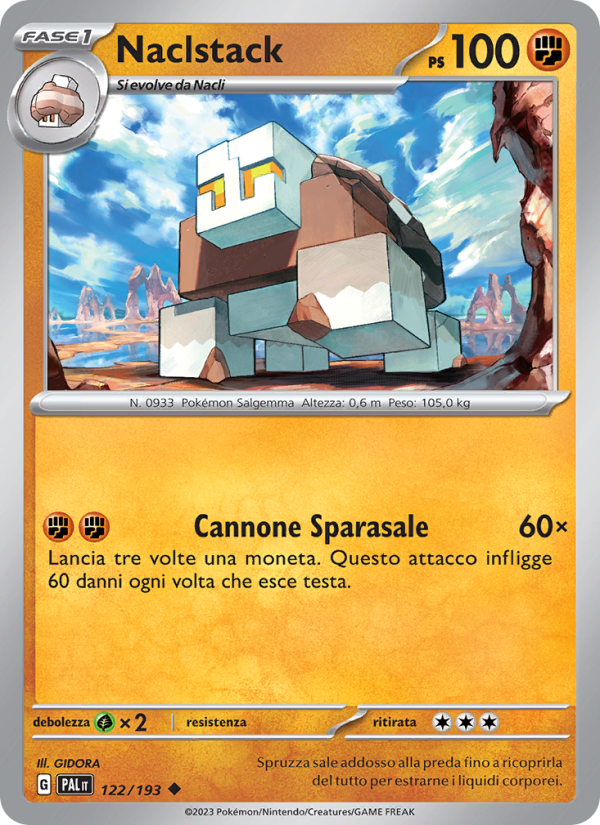Naclstack 122/279 — Paldea Evolved (Italian Pokémon TCG card)