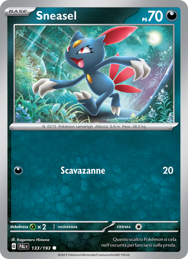 Sneasel 133/279 — Paldea Evolved (Italian Pokémon TCG card)